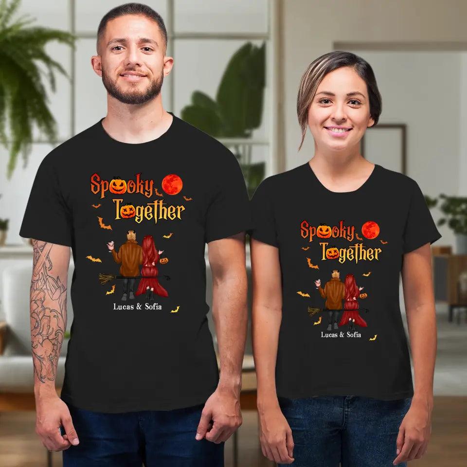 Spooky Together - Custom Name - Personalized Gifts for Couples - T-Shirt