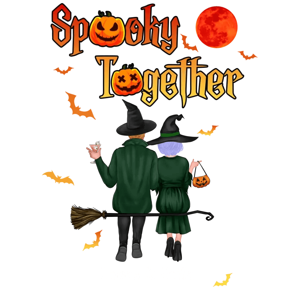 Spooky Together - Custom Name - Personalized Gifts for Couples - Sweater