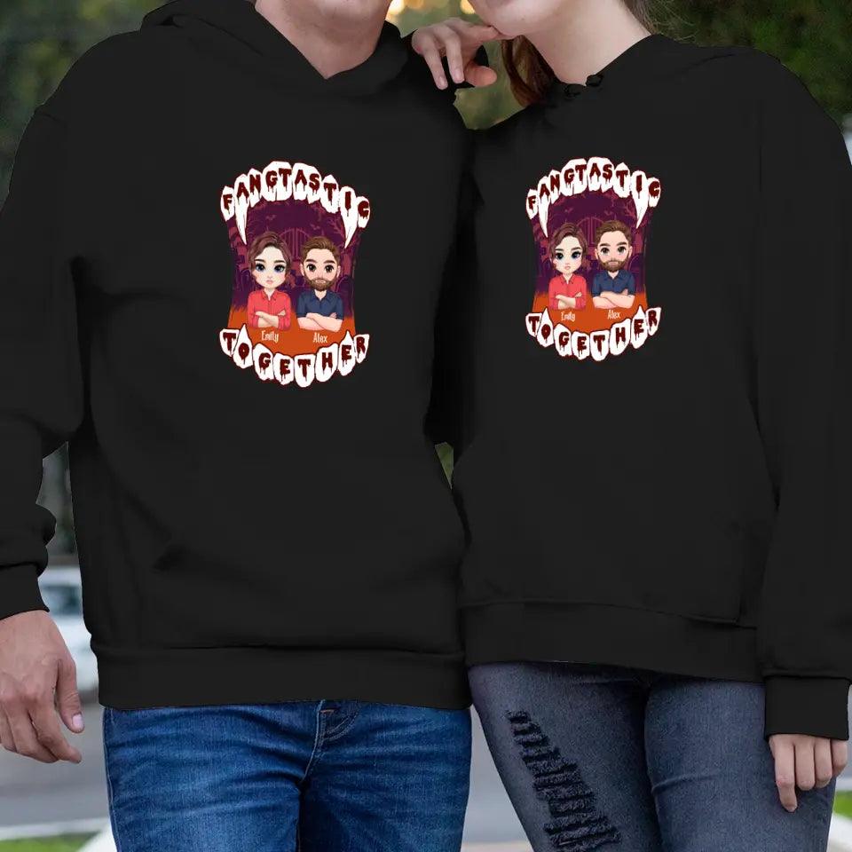Fangtastic Together - Custom Name - Personalized Gifts for Couples - Hoodie