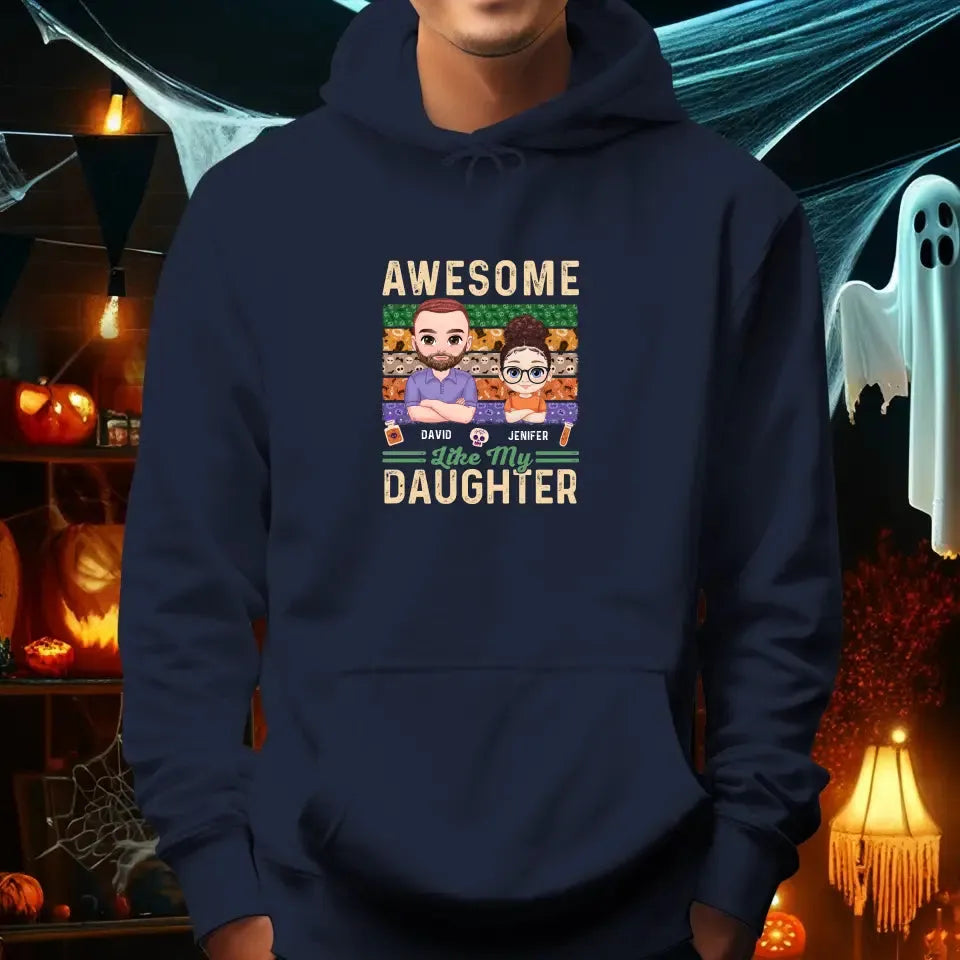 Awesome Like My Son - Custom Name - Personalized Gifts For Dad - Hoodie