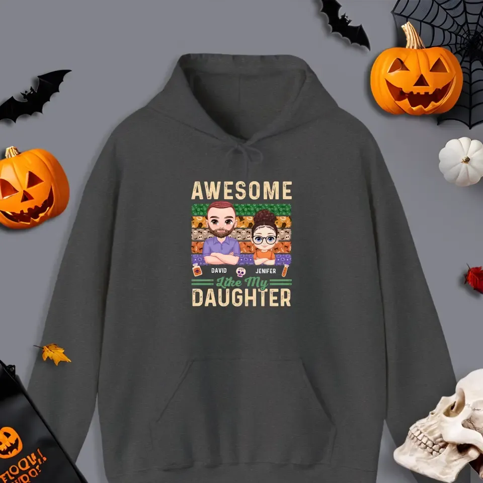 Awesome Like My Son - Custom Name - Personalized Gifts For Dad - Hoodie