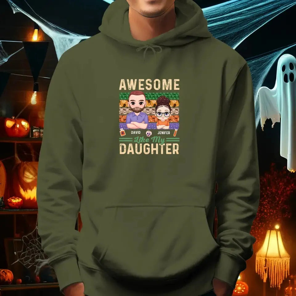 Awesome Like My Son - Custom Name - Personalized Gifts For Dad - Hoodie