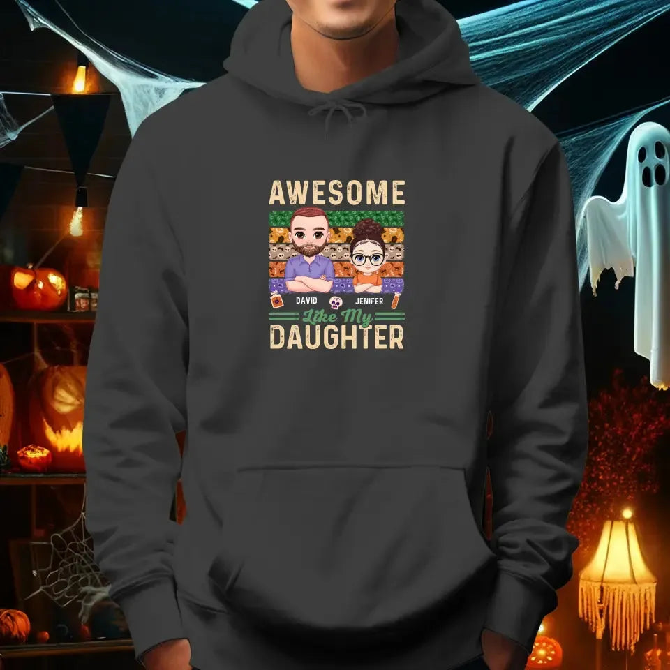 Awesome Like My Son - Custom Name - Personalized Gifts For Dad - Hoodie