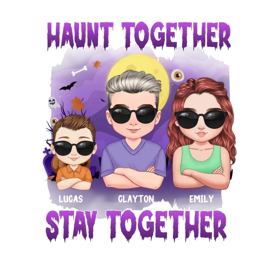 Haunt Together Stay Together - Custom Name - Personalized Gifts For Mom - Hoodie