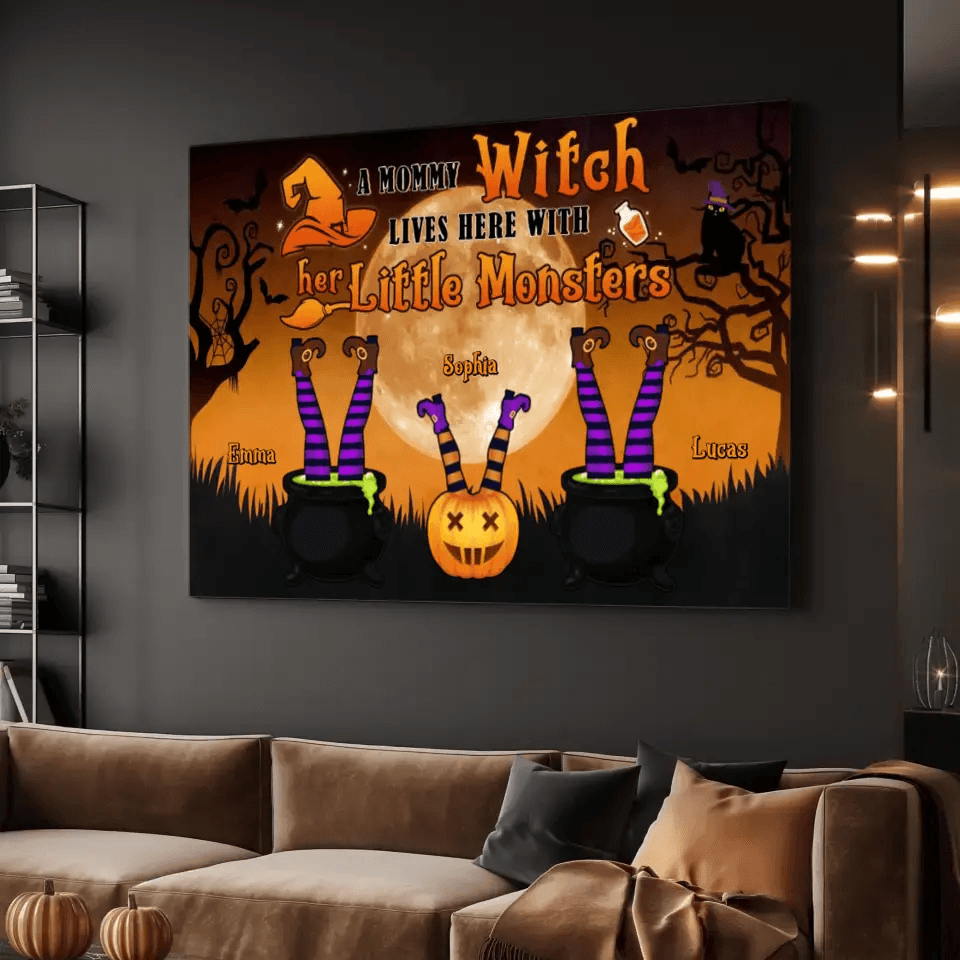 A Mommy Witch - Custom Name - Personalized Gifts For Family - Canvas Gallery Wraps