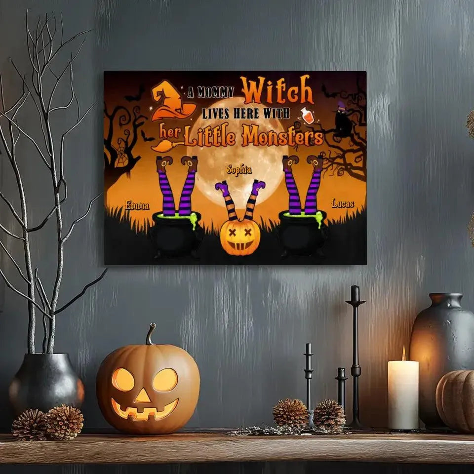 A Mommy Witch - Custom Name - Personalized Gifts For Family - Canvas Gallery Wraps