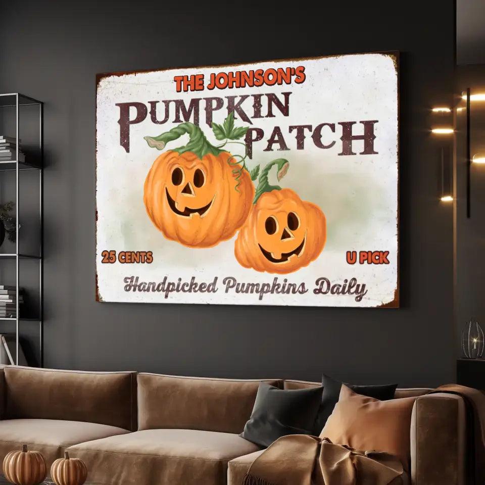 Pumpkin Patch - Custom Pumpkins - Personalized Gifts For Family - Canvas Gallery Wraps