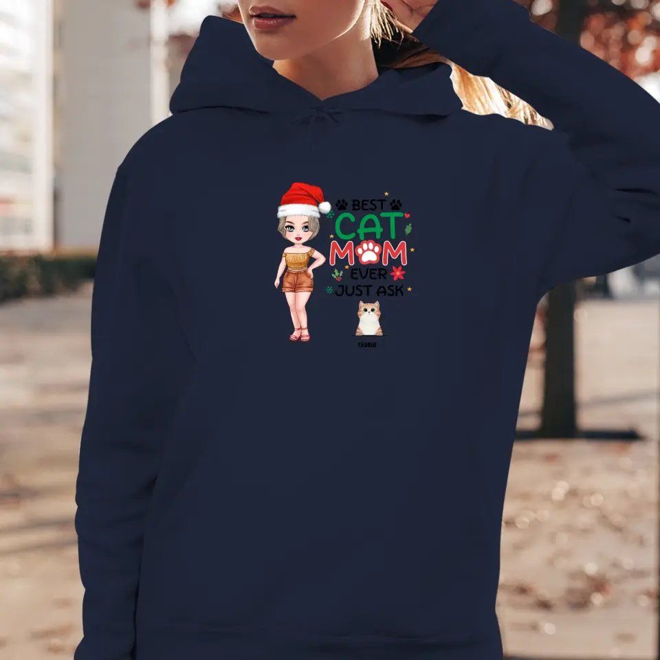 Best Cat Mom Ever - Custom Animal - Personalized  Gifts For Cat Lovers - Sweater