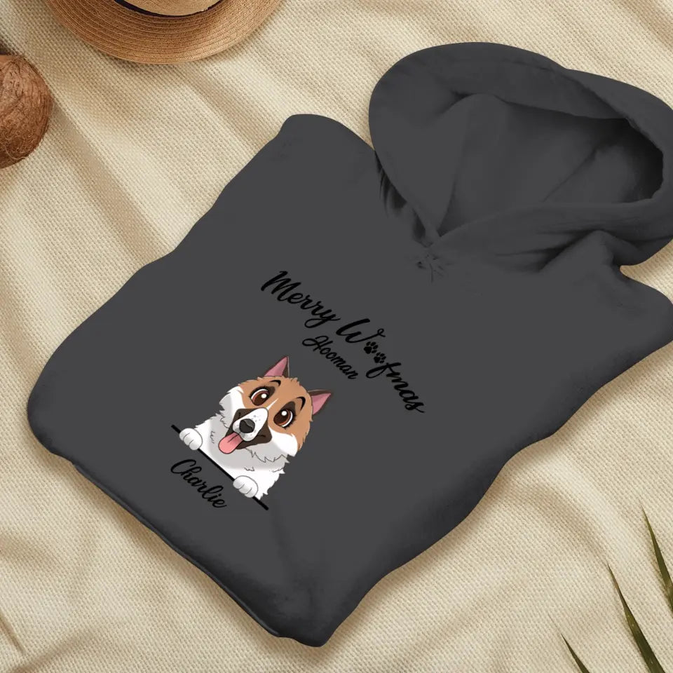 Merry Woofmas Hooman - Custom Name - Personalized Gifts For Dog Lovers - Sweater