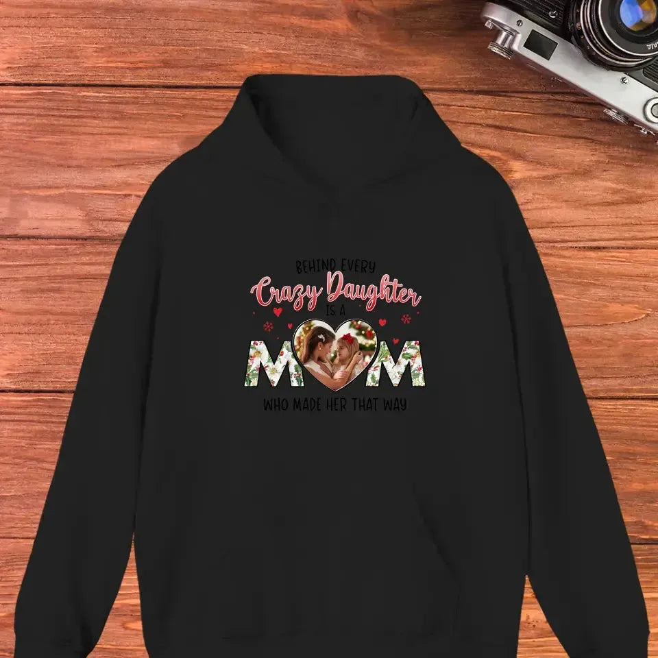 The Love Between Daughter & Mom - Custom Photo - Personalized Gifts For Mom - Hoodie