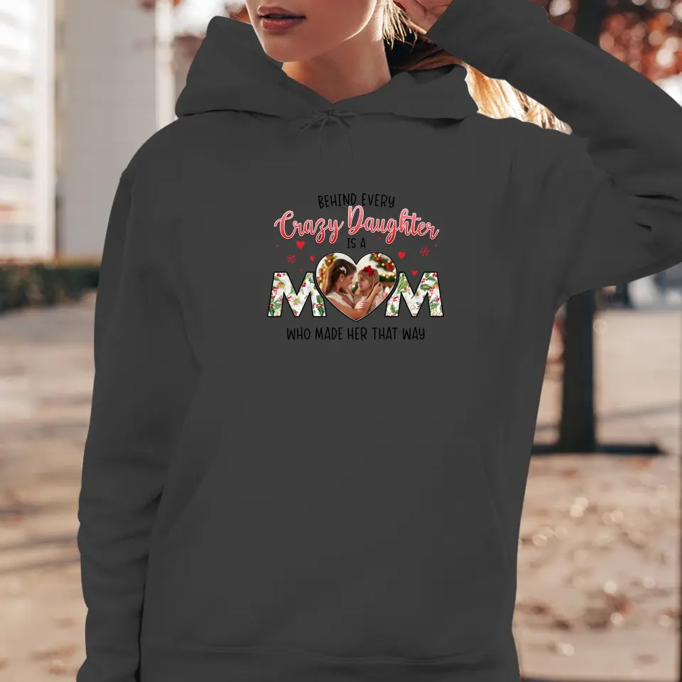 The Love Between Daughter & Mom - Custom Photo - Personalized Gifts For Mom - Sweater