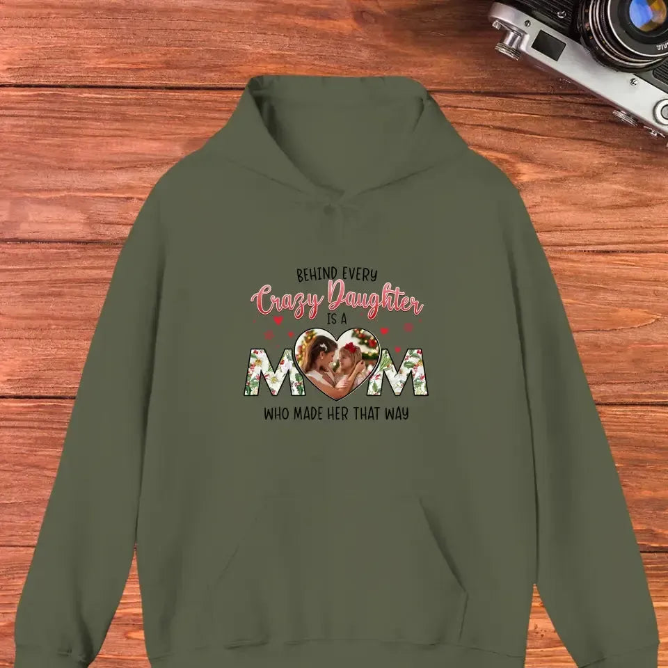 The Love Between Daughter & Mom - Custom Photo - Personalized Gifts For Mom - Hoodie