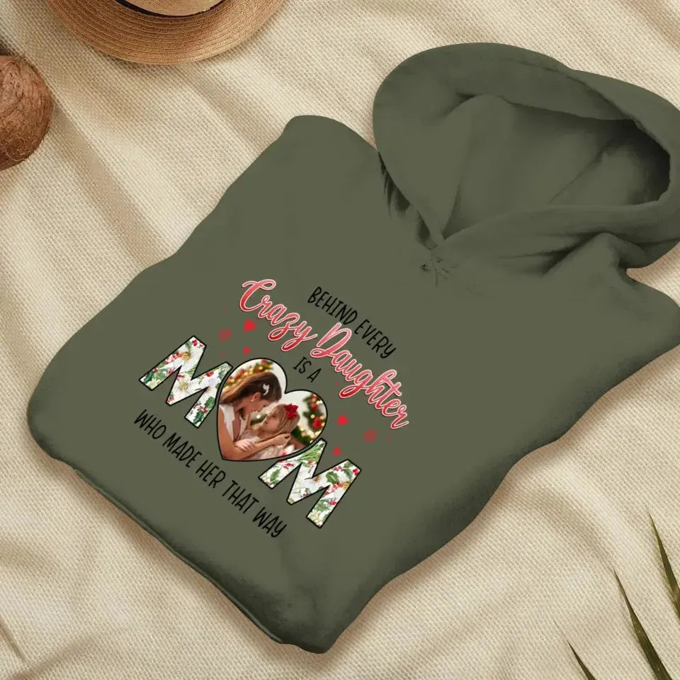 The Love Between Daughter & Mom - Custom Photo - Personalized Gifts For Mom - Hoodie