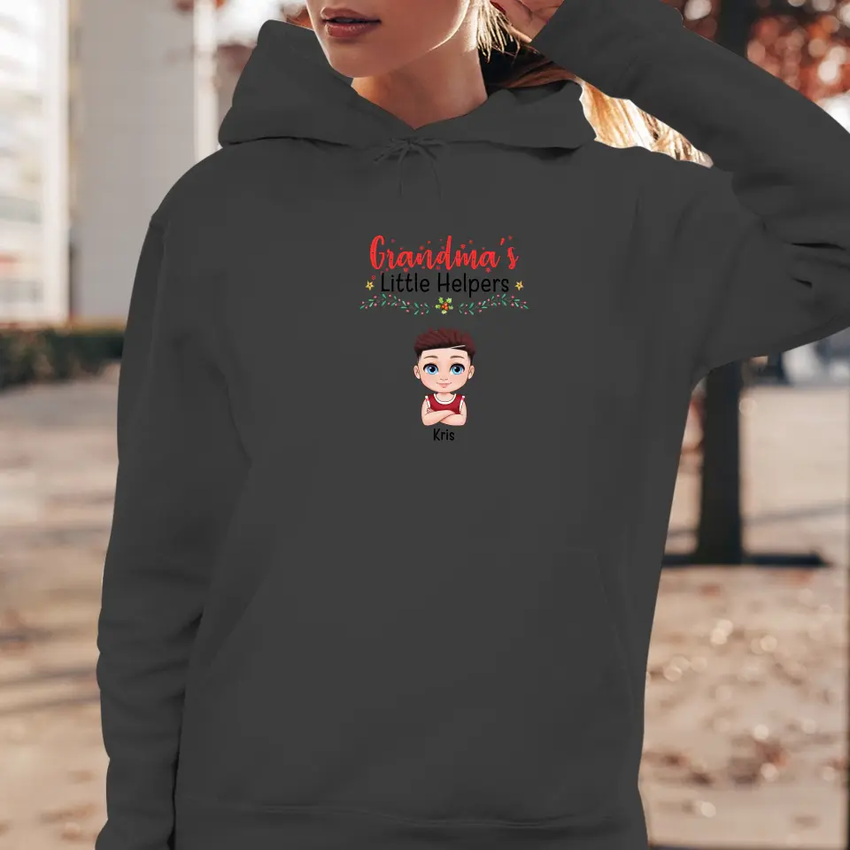 Grandma's Helpers - Personalized Gifts For Grandma - Unisex Hoodie