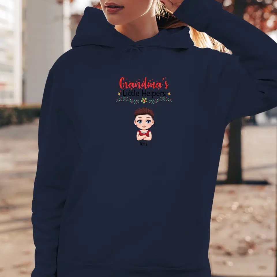 Grandma's Helpers - Personalized Gifts For Grandma - Unisex Hoodie