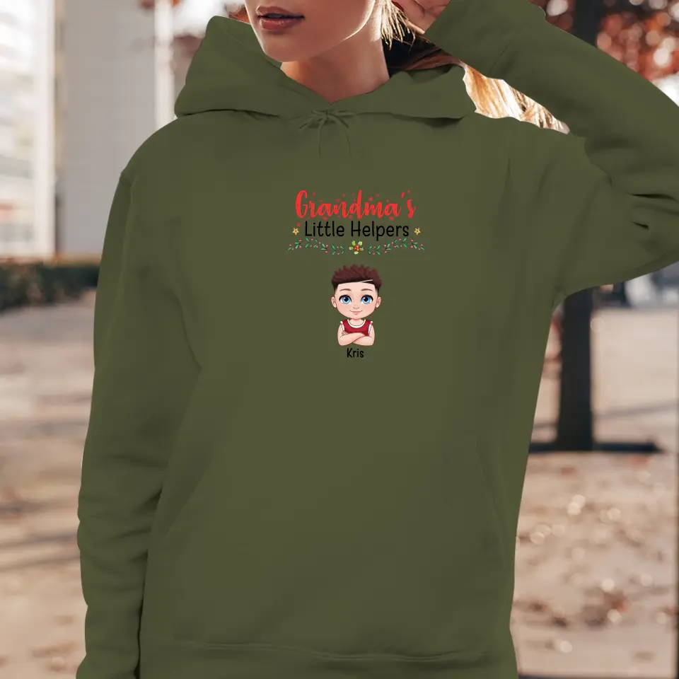 Grandma's Helpers - Personalized Gifts For Grandma - Unisex Hoodie