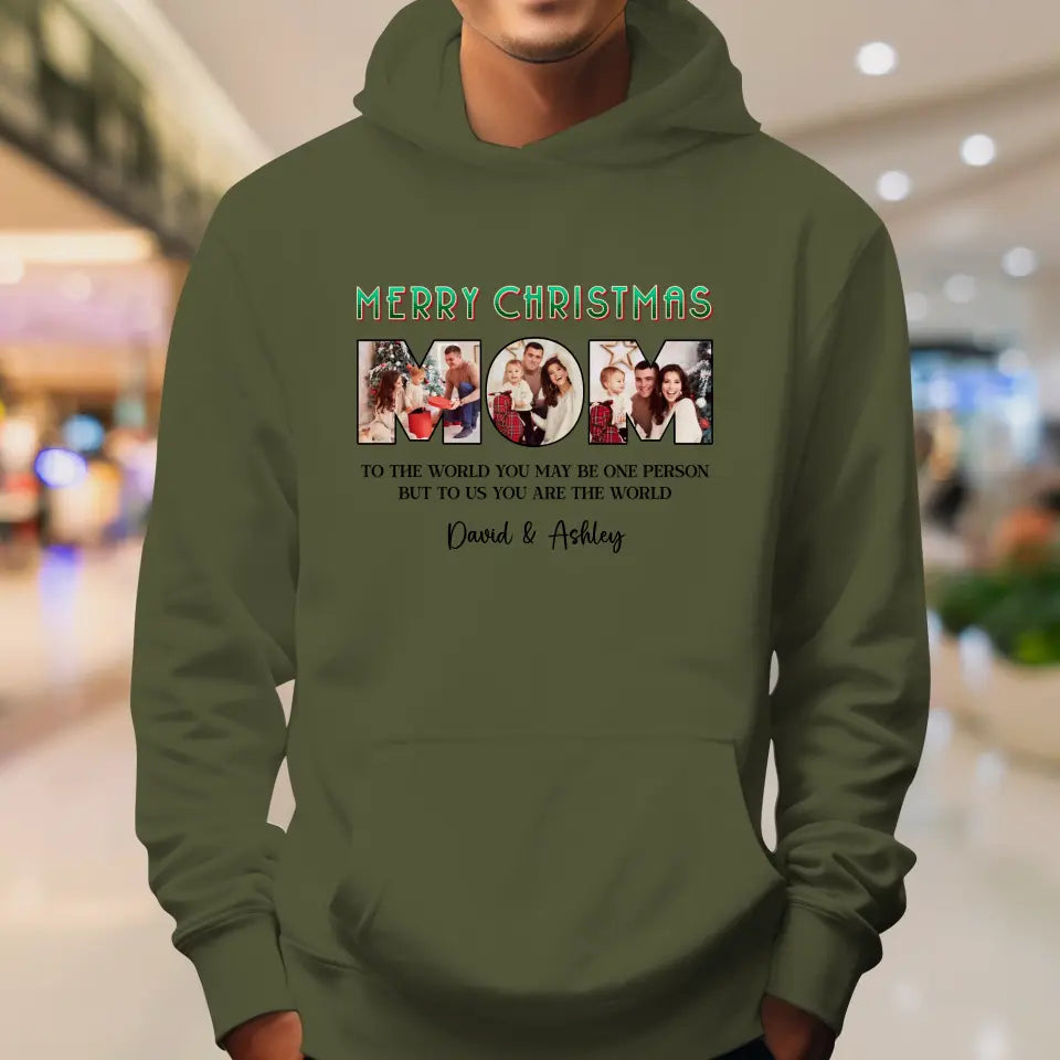 Merry Christmas Mommy - Custom Name - Personalized Gifts For Mom - T-shirt