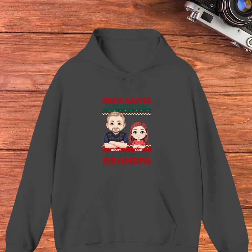 Dear Santa - Custom Quote - Personalized Gift For Grandpa - Sweater