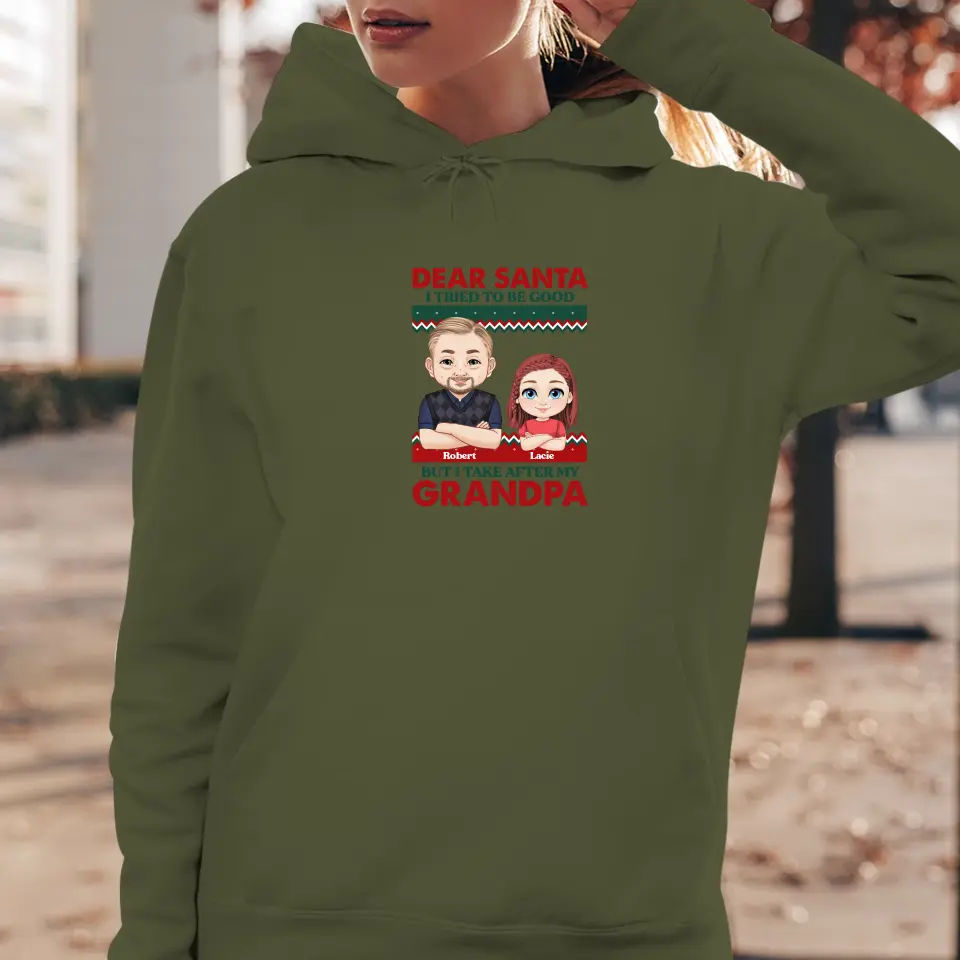 Dear Santa - Custom Quote - Personalized Gift For Grandpa - Sweater