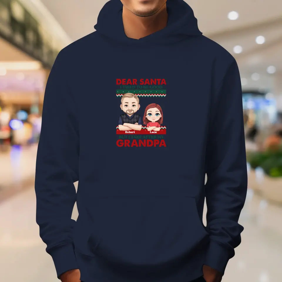 Dear Santa - Custom Quote - Personalized Gift For Grandpa - Hoodie