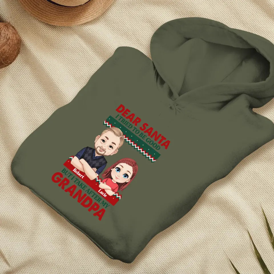 Dear Santa - Custom Quote - Personalized Gift For Grandpa - Hoodie