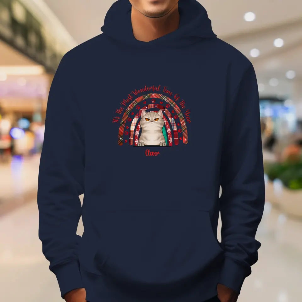 It's The Most Wonderful Time -  Custom Name - Personalized Gift For Cat Lovers - Sweater