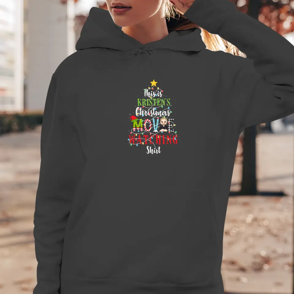 This Is My Christmas Movie Watching Shirt -  Custom Name - Personalized Gifts For Family - Sweater