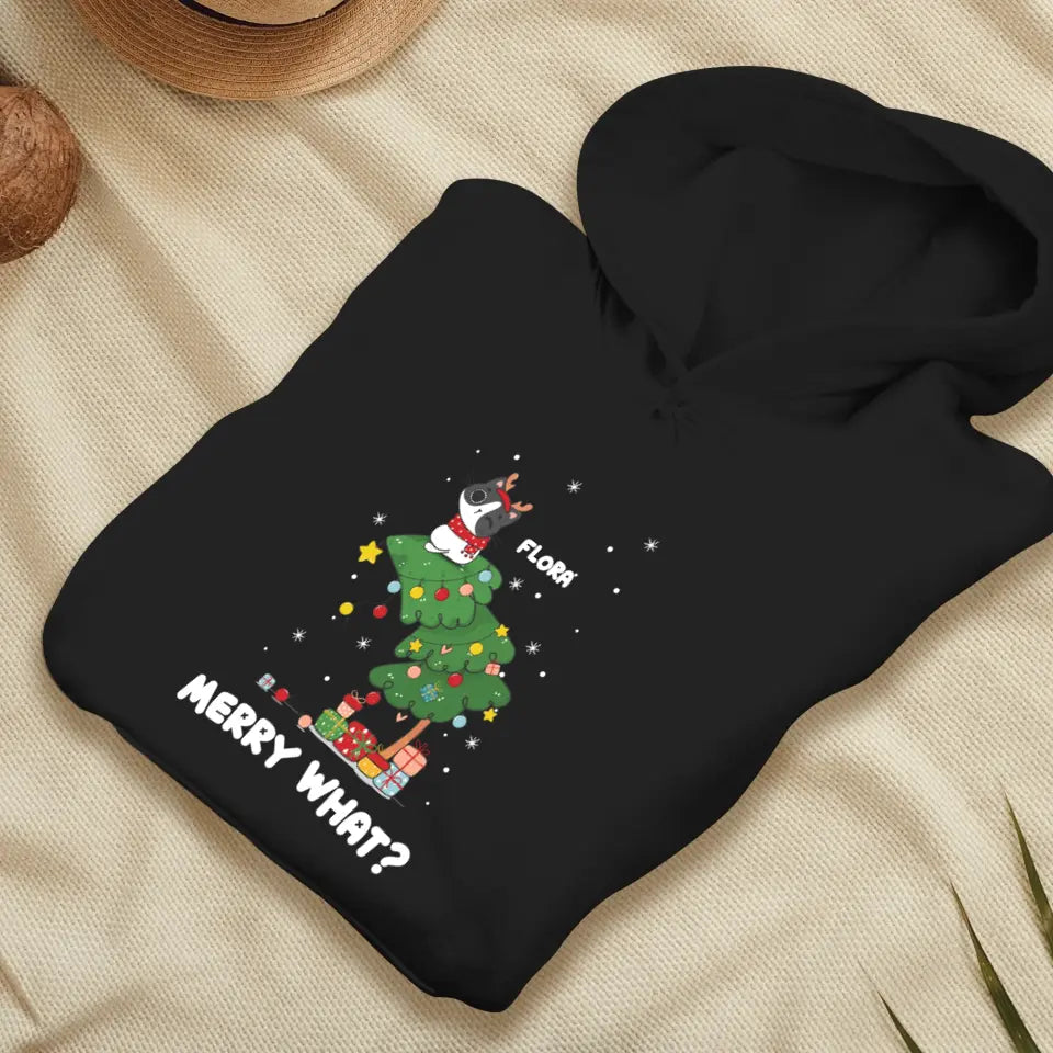 Merry What? - Custom Name - Personalized Gifts for Cat Lovers - Sweater