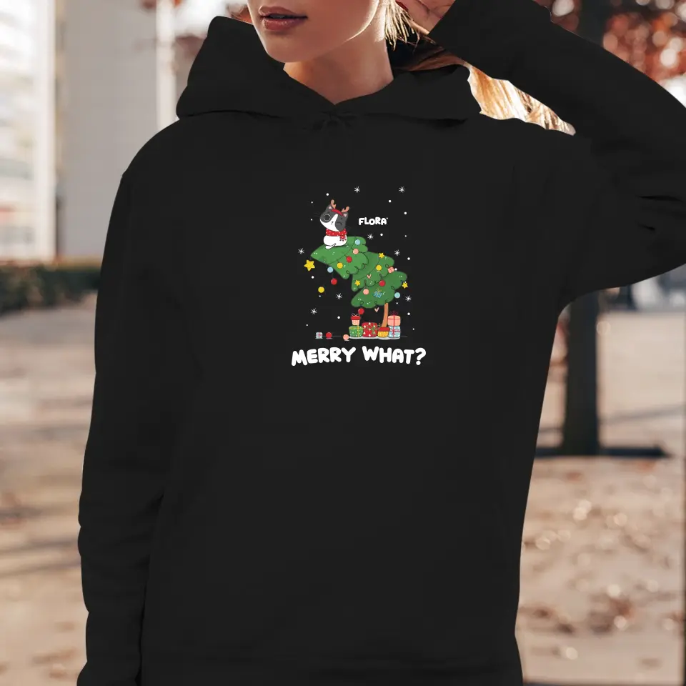 Merry What? - Custom Name - Personalized Gifts for Cat Lovers - Sweater