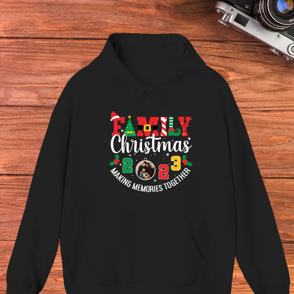 Family Christmas 2023 - Custom Photo - 
 Personalized Gifts For Family - Hoodie