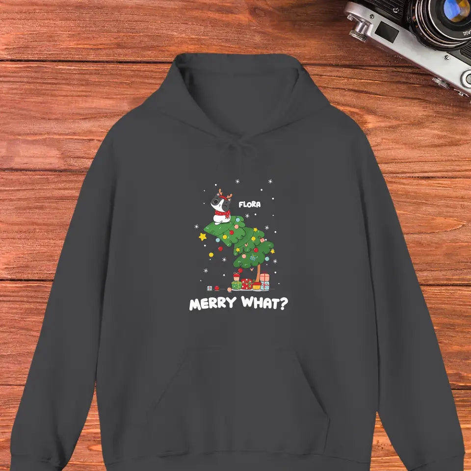 Merry What? - Custom Name - Personalized Gifts for Cat Lovers - Sweater