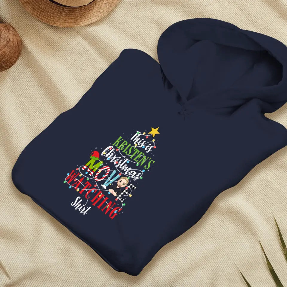 This Is My Christmas Movie Watching Shirt -  Custom Name - Personalized Gifts For Family - Sweater