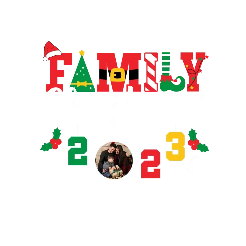 Family Christmas 2023 - Custom Photo - 
 Personalized Gifts For Family - Hoodie