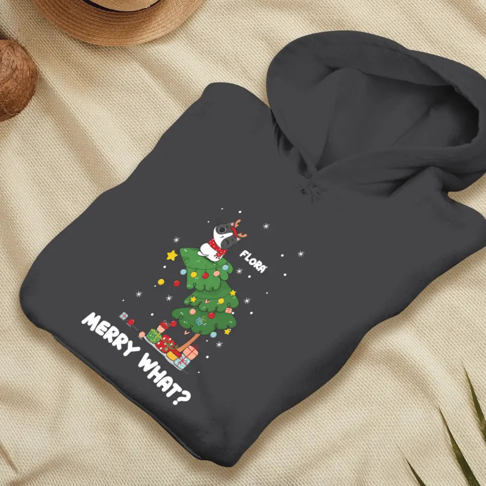 Merry What? - Custom Name - Personalized Gifts For Cat Lovers - T-shirt