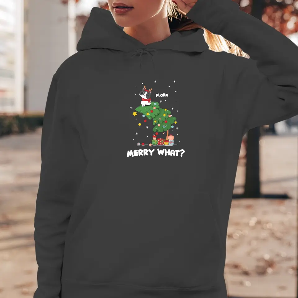 Merry What? - Custom Name - Personalized Gifts for Cat Lovers - Sweater