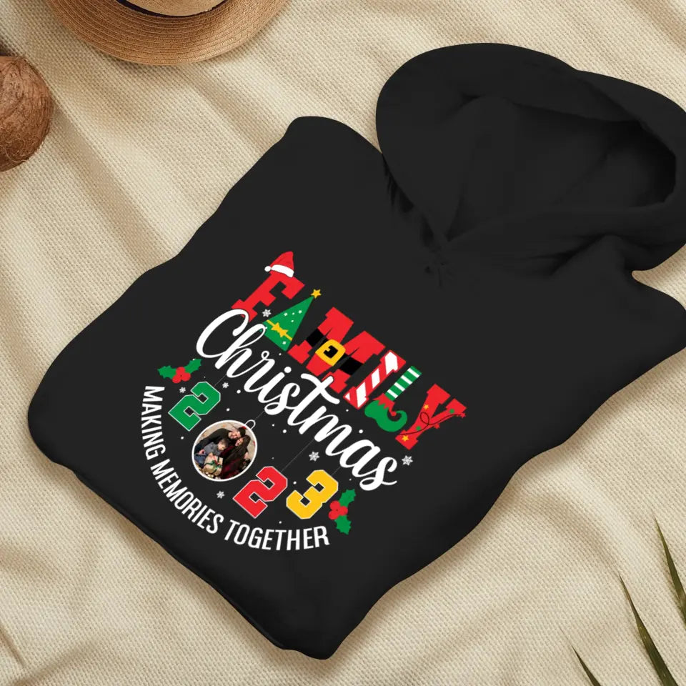 Family Christmas 2023 - Custom Photo - Personalized Gifts For Family - T-shirt