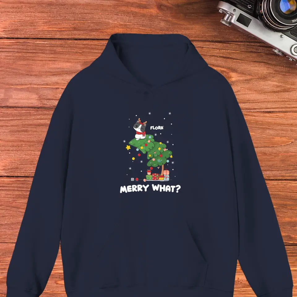 Merry What? - Custom Name - Personalized Gifts for Cat Lovers - Sweater