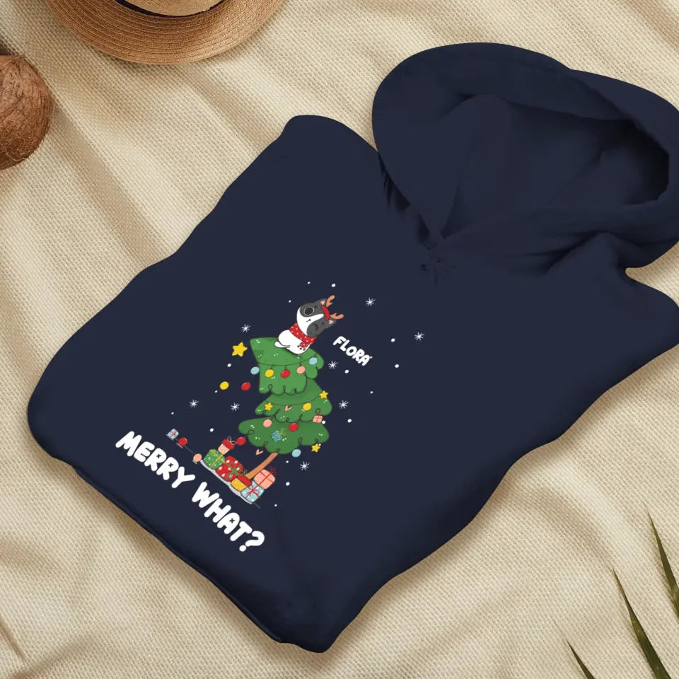 Merry What? - Custom Name - Personalized Gifts for Cat Lovers - Sweater