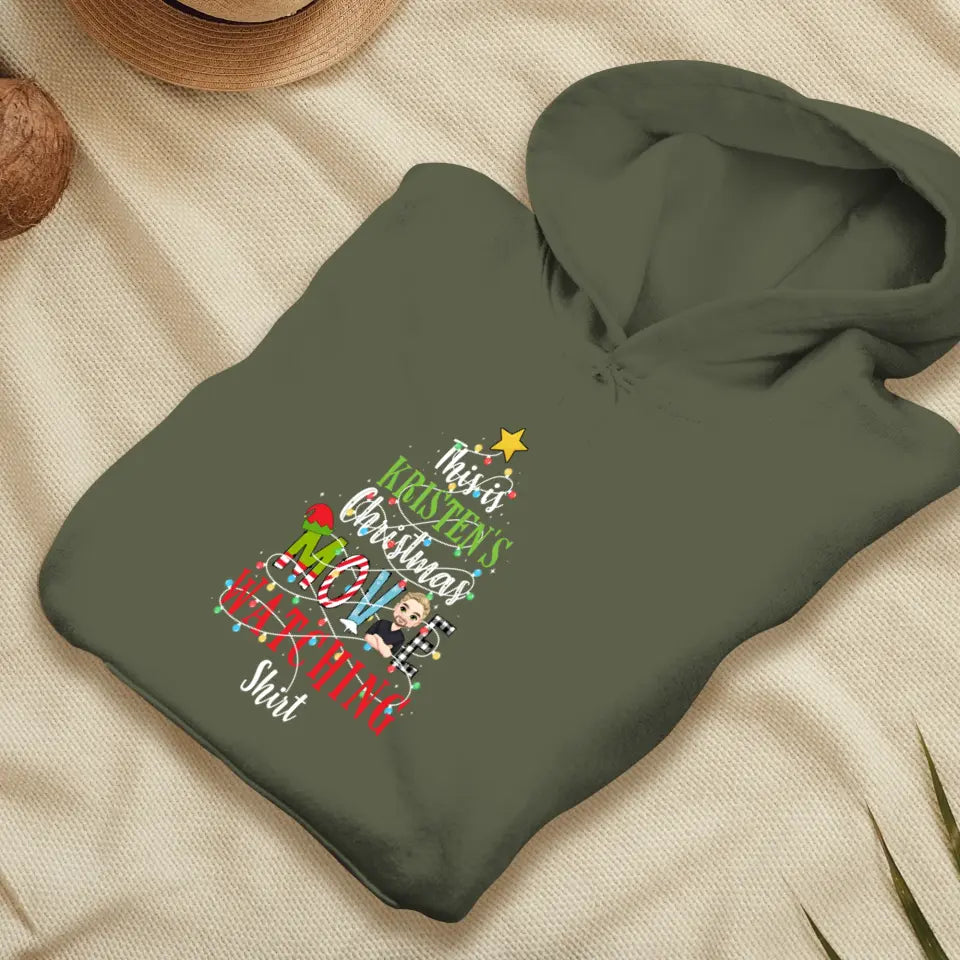 This Is My Christmas Movie Watching Shirt -  Custom Name - Personalized Gifts For Family - Sweater