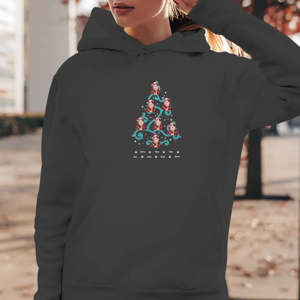 Cat Christmas Tree - Custom Name - Personalized Gifts For Cat Lovers - T-shirt