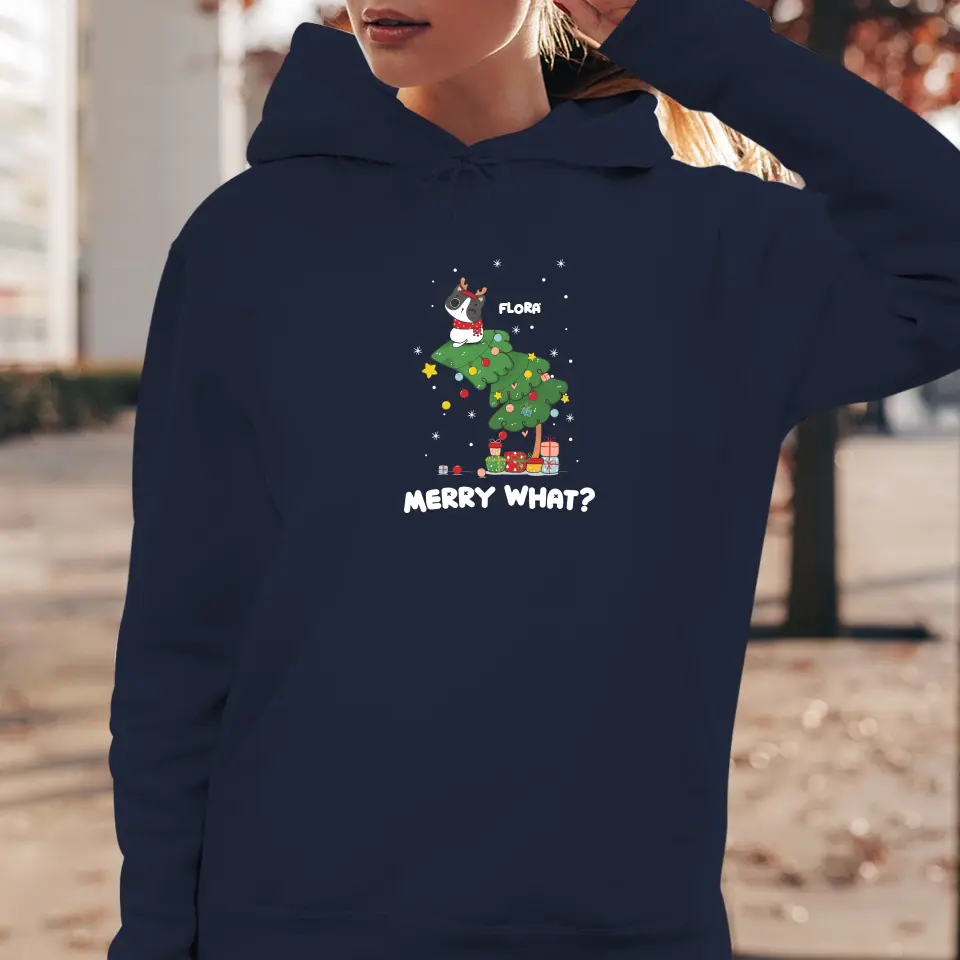 Merry What? - Custom Name - Personalized Gifts for Cat Lovers - Sweater