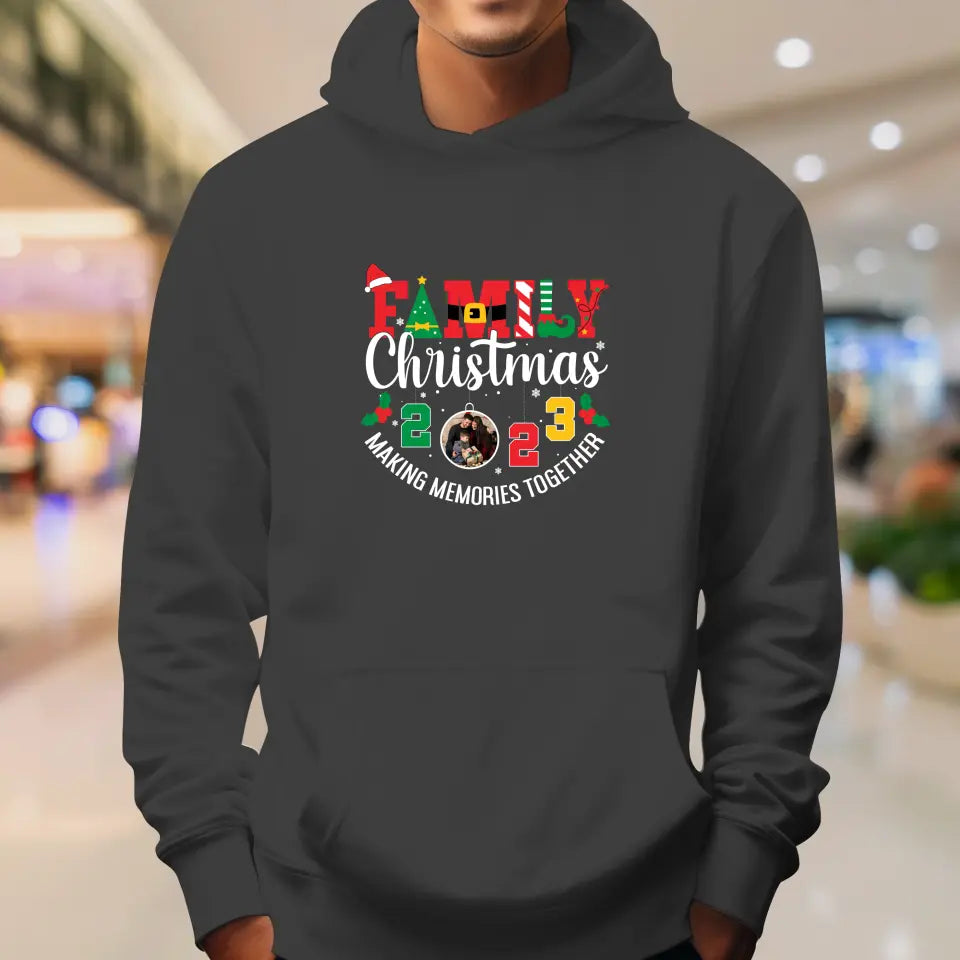 Family Christmas 2023 - Custom Photo - Personalized Gifts For Family - T-shirt