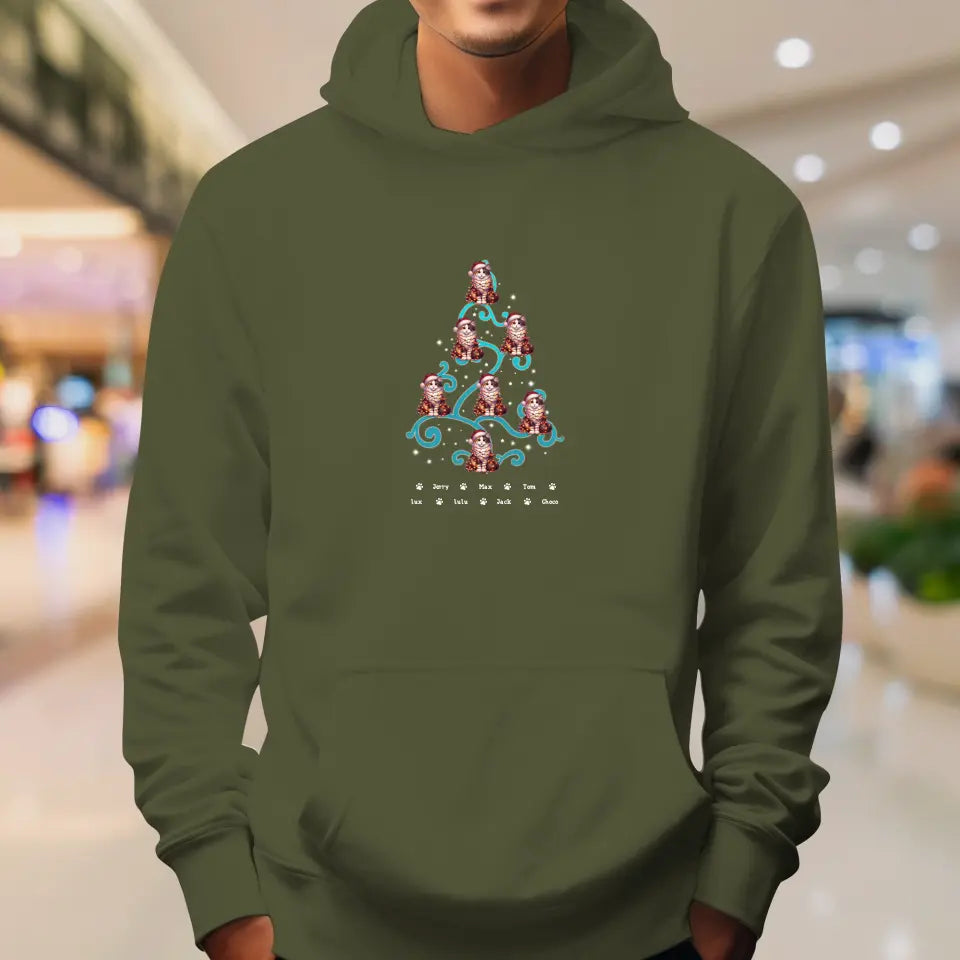 Cat Christmas Tree - Custom Name - Personalized Gifts For Cat Lovers - T-shirt