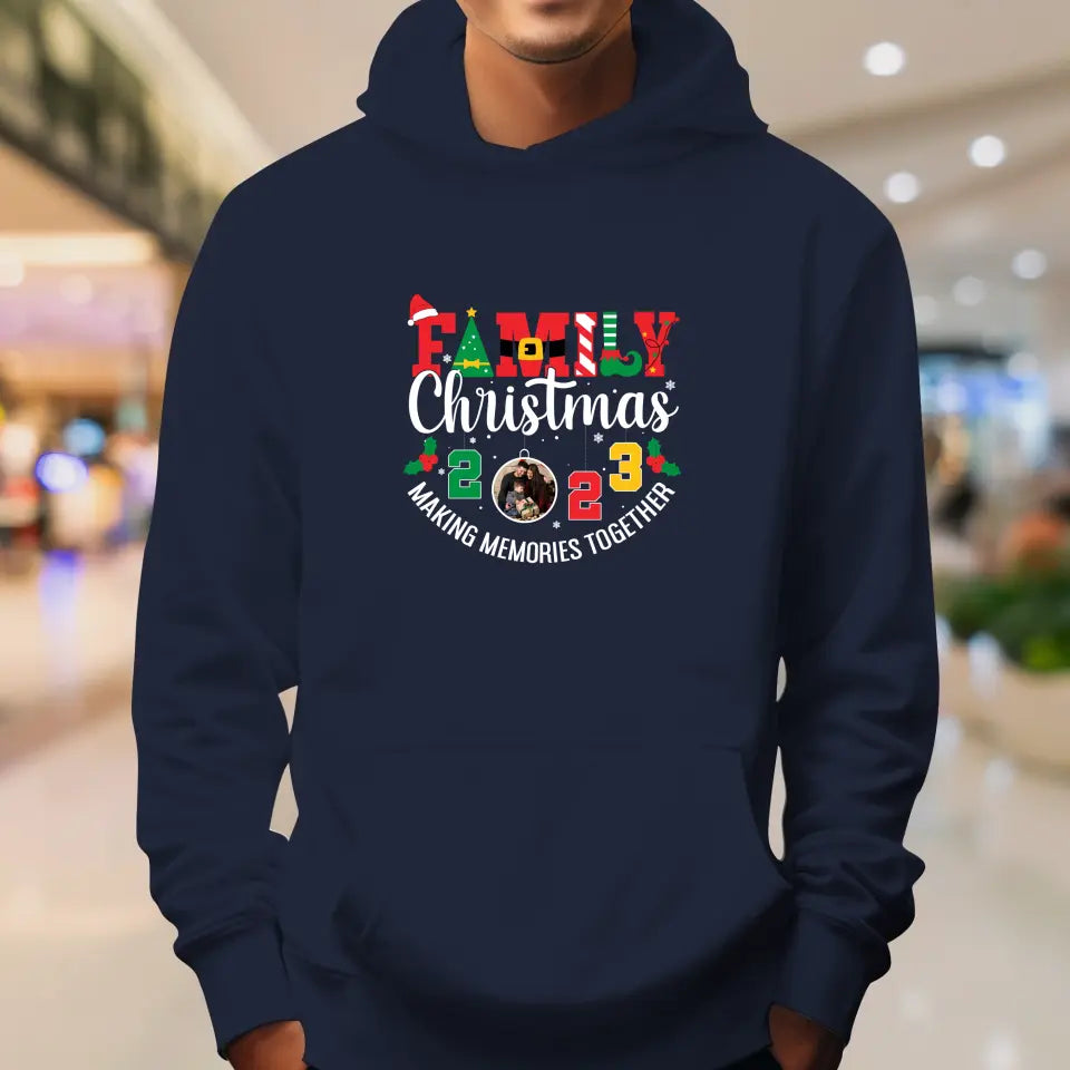 Family Christmas 2023 - Custom Photo - 
 Personalized Gifts For Family - Hoodie