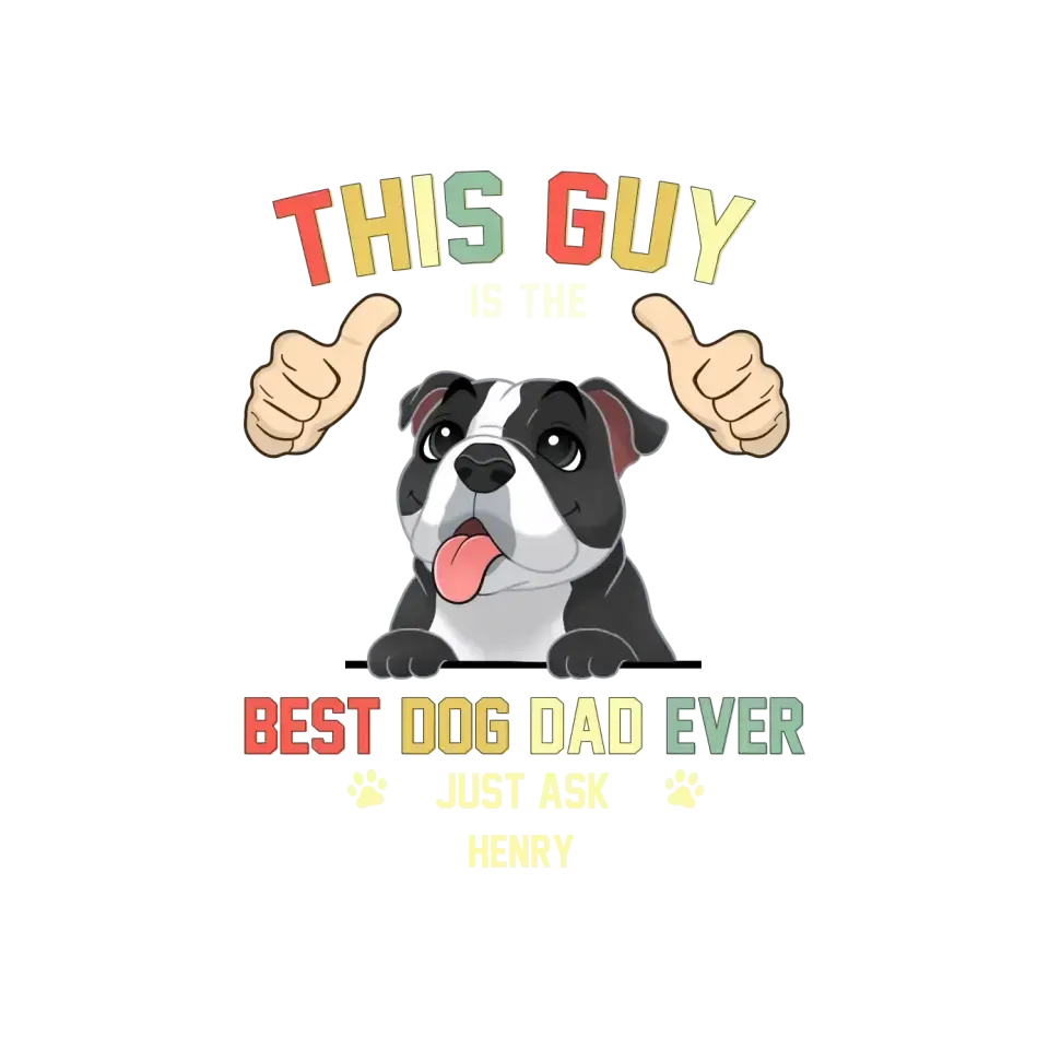 This Is The Best Dog Dad -  Custom Name - Personalized Gifts For Dog Lovers - Unisex Hoodie