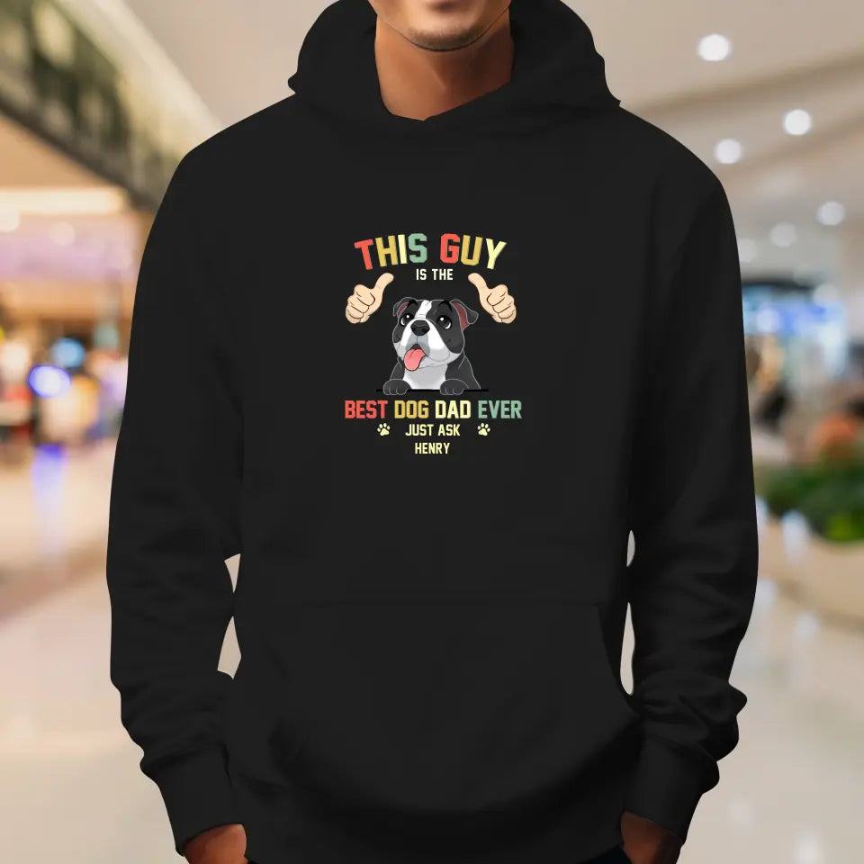 This Is The Best Dog Dad -  Custom Name - Personalized Gifts for Dog Lovers - Unisex Sweater