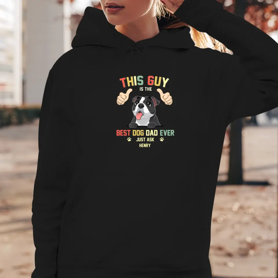 This Is The Best Dog Dad -  Custom Name - Personalized Gifts for Dog Lovers - Unisex Sweater