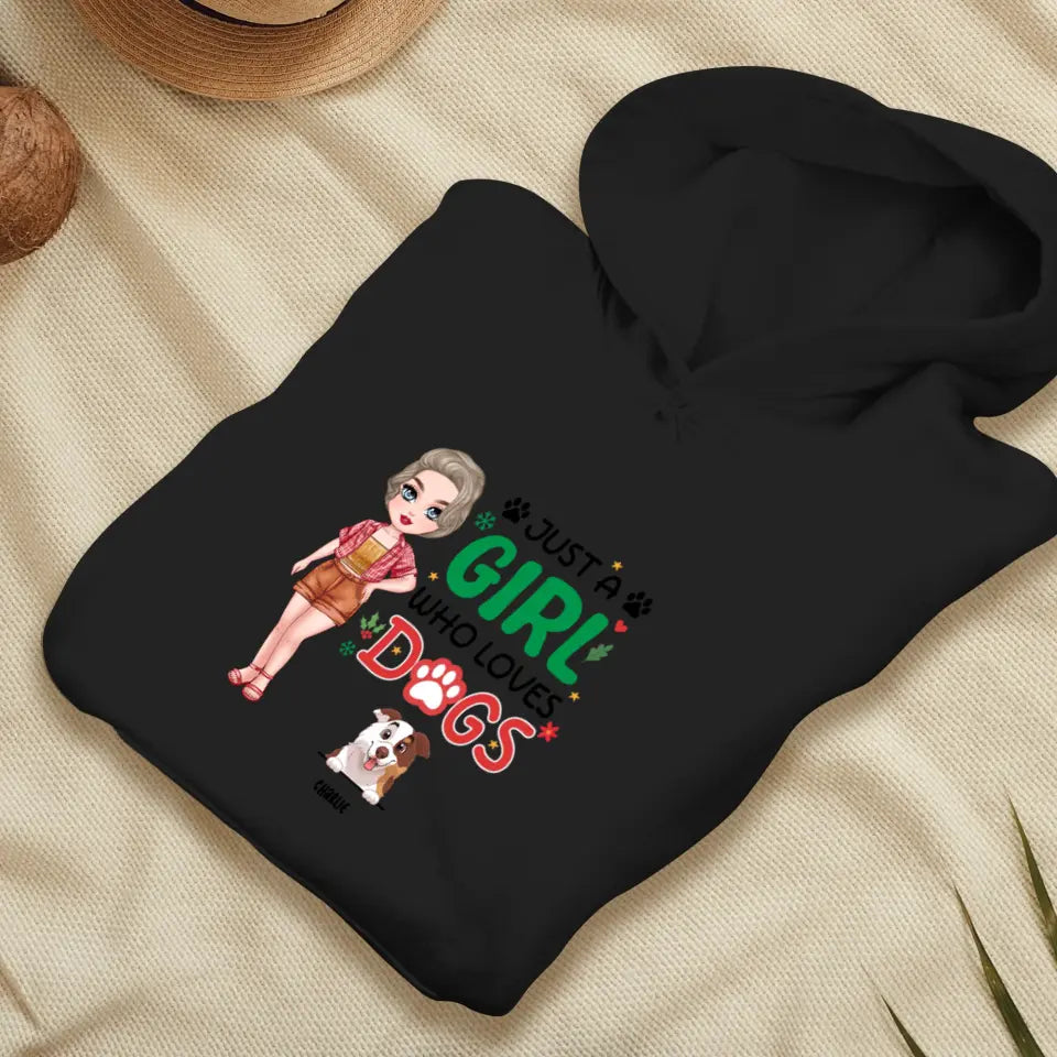 Just A Girl Who Loves Dogs - Custom Name - Personalized Gifts For Dog Lovers - Unisex Hoodie