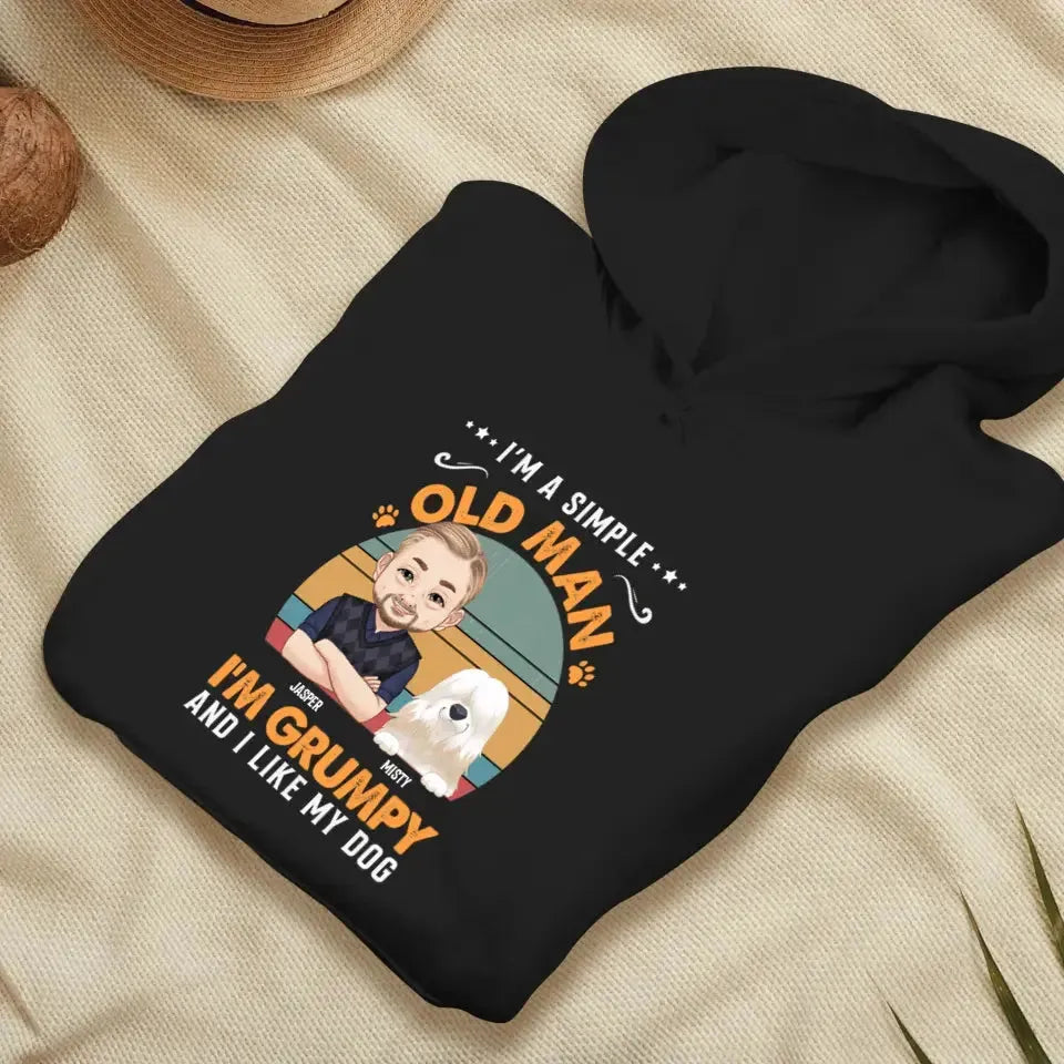 I'm A Simple Old Man - Custom Name - Personalized Gifts for Dog Lovers - Unisex Sweater