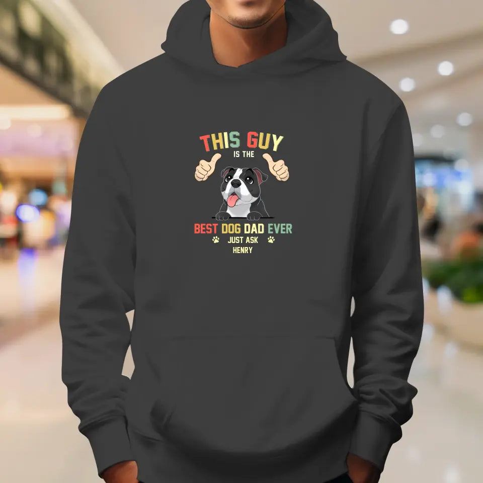 This Is The Best Dog Dad -  Custom Name - Personalized Gifts for Dog Lovers - Unisex Sweater